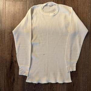 men’s vintage 70s long john white thermal long sleeve
